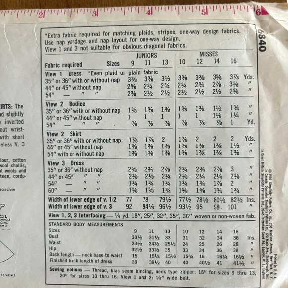 Simplicity 6840 Pattern - Picture 3 of 5